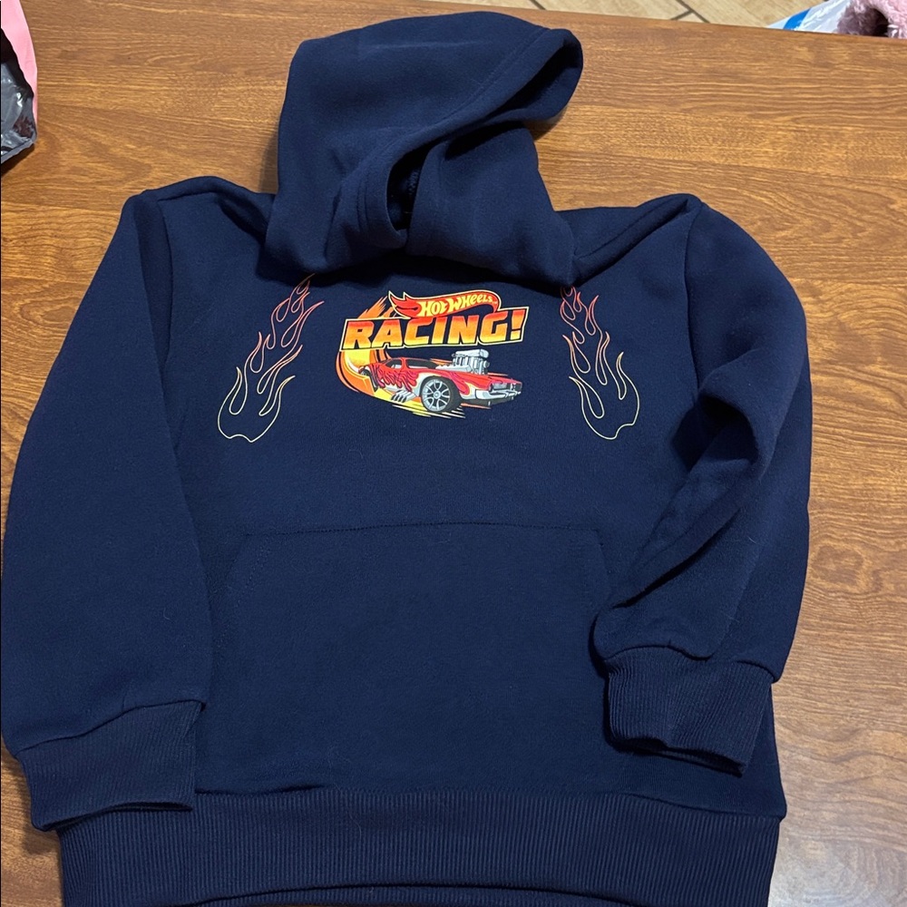 Hot Wheels Racing Hoodie with Flame Design - Picture 2 of 3